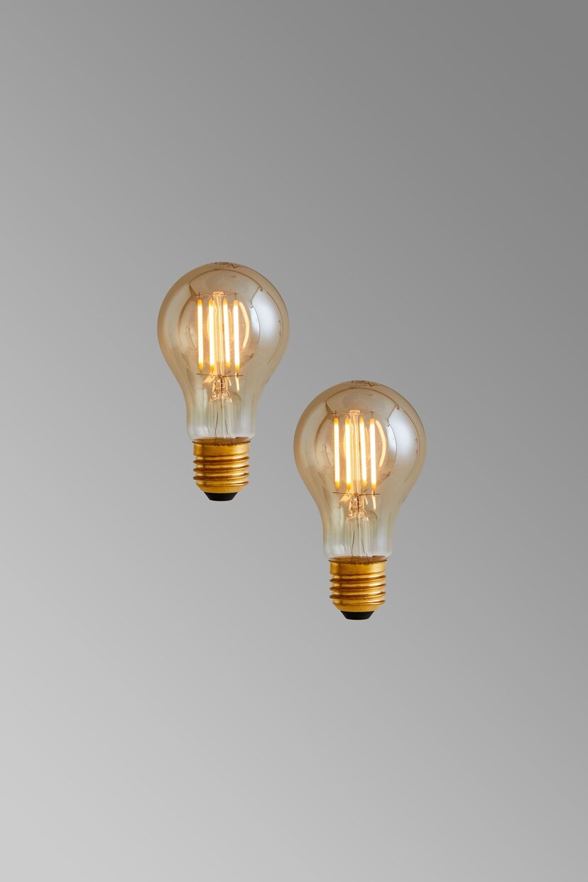 2 Pack 4W LED ES Retro GLS Light Bulbs - Image 1 of 2