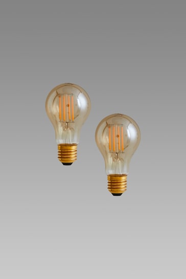 2 Pack 4W LED ES Retro GLS Light Bulbs
