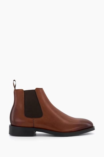 Dune London Brown Masons Sole Chelsea Boots
