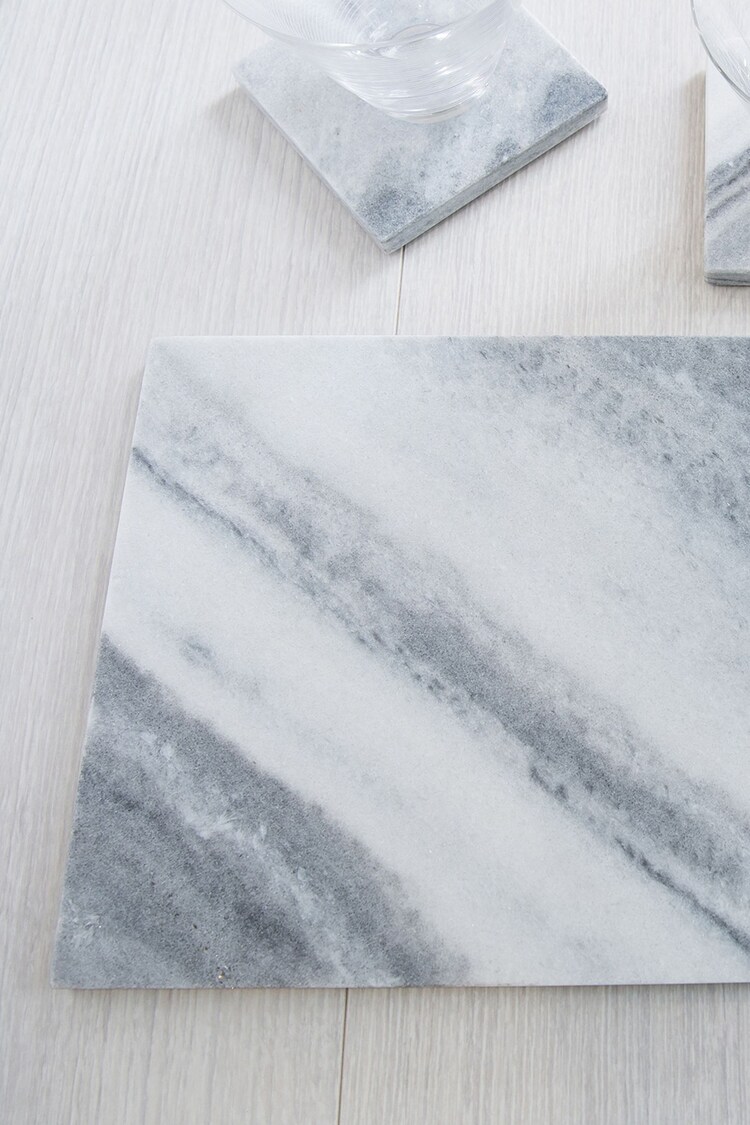 Set of 2 Grey Marble Placemats - Image 1 of 3