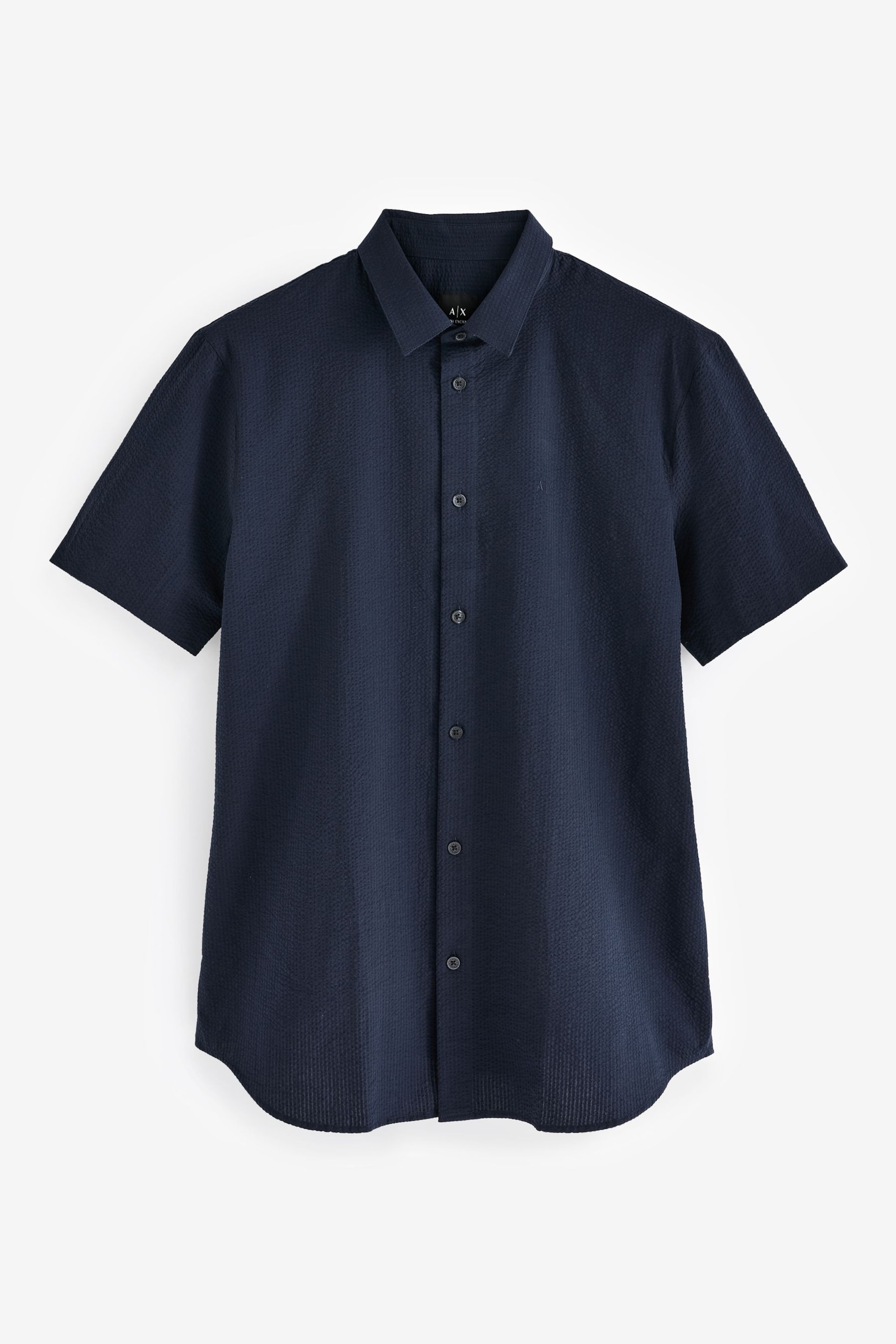 Armani Exchange Seersucker Texture Short Sleeve Shirt - Image 4 of 4