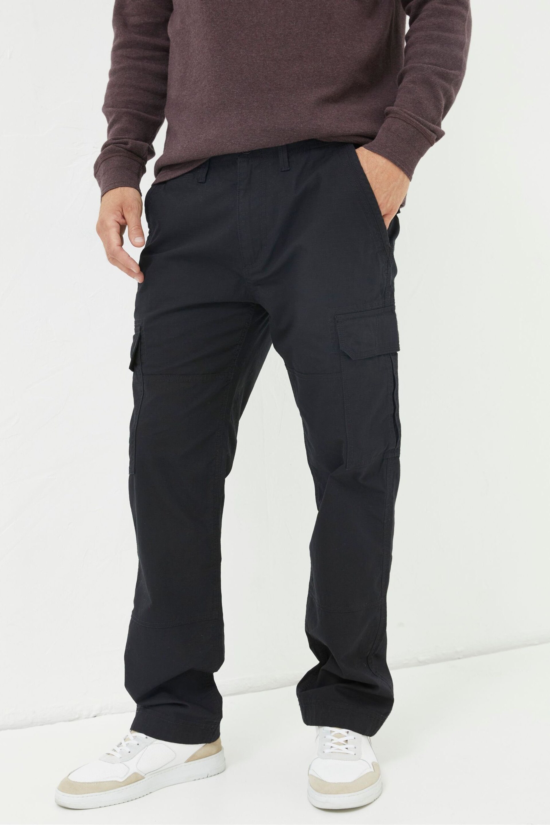 FatFace Black Ripstop Cargo Trousers - Image 1 of 5