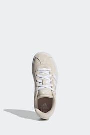 adidas Beige Junior Sportswear VL Court Trainers - Image 6 of 9