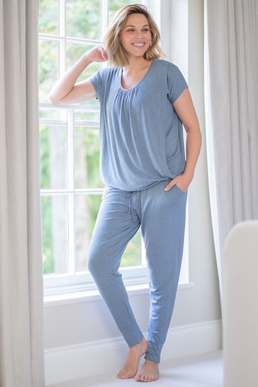 Seraphine Blue Ultra-Soft Maternity & Nursing Loungewear Set