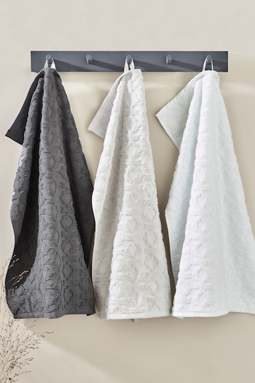 Set of 3 Grey Terry Tea Towels