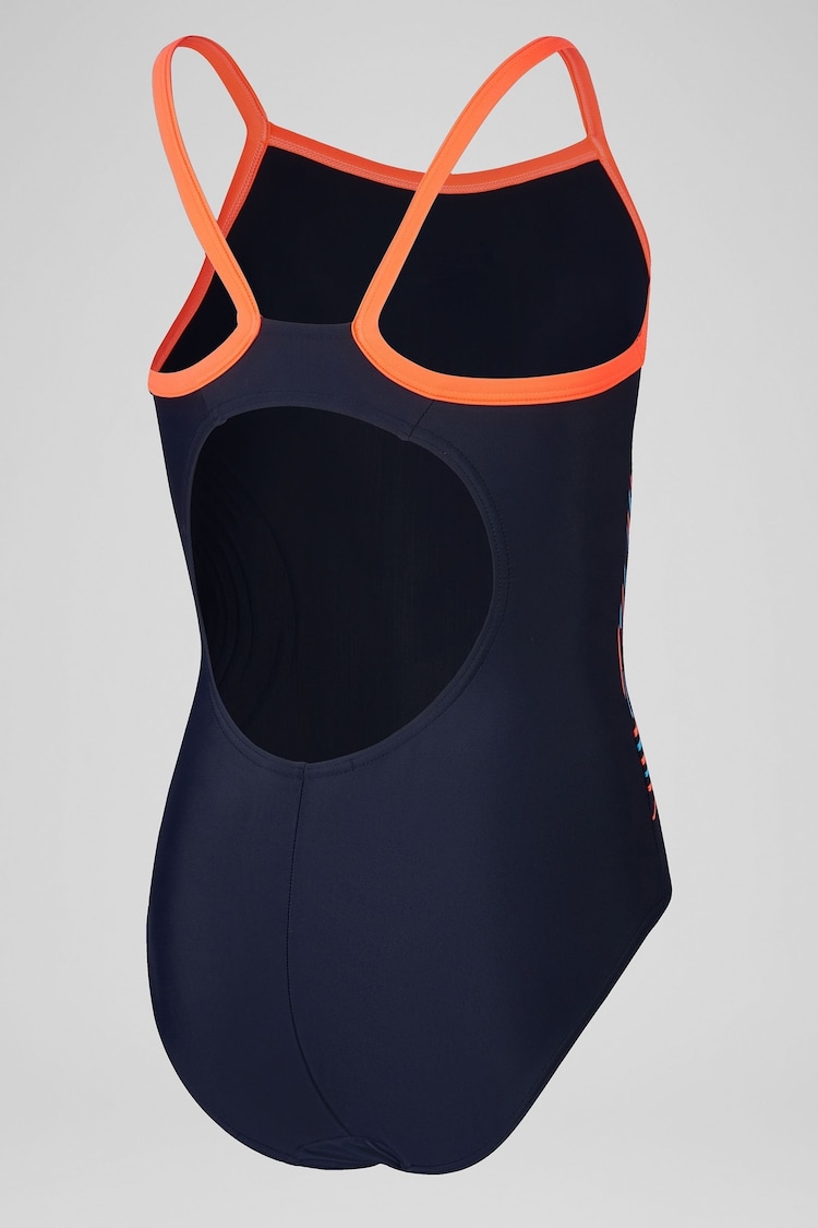 Speedo – Plastisol Placement Muscleback-Badeanzug mit dünnen Trägern für Mädchen - Bild 2 von 4