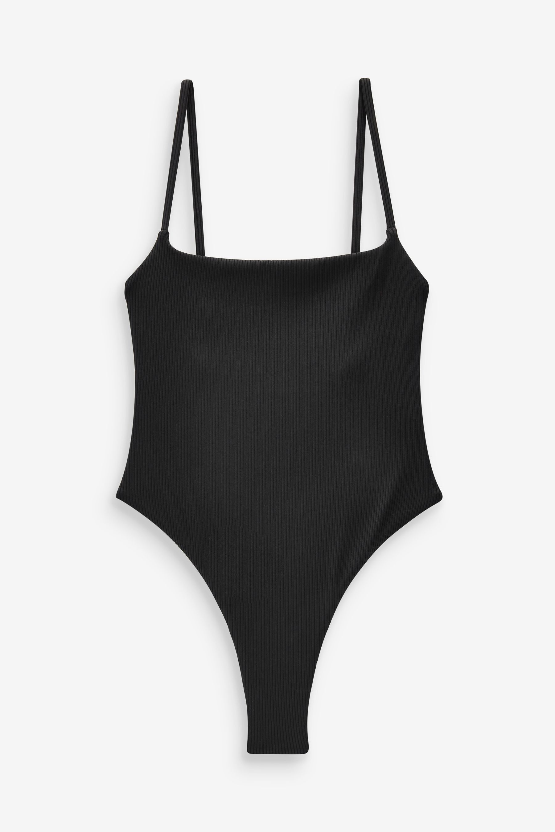 Black high leg swimsuit shop