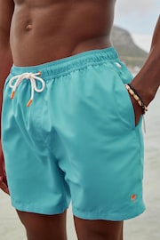 Blue Aqua Palm Logo Essential Swim Shorts - Image 1 of 11