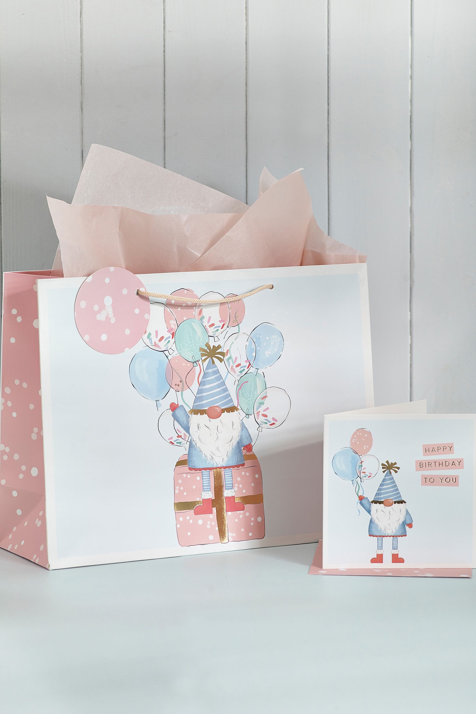 Buy Pink Gonk Gift Bag and Card Set from the Next UK online shop