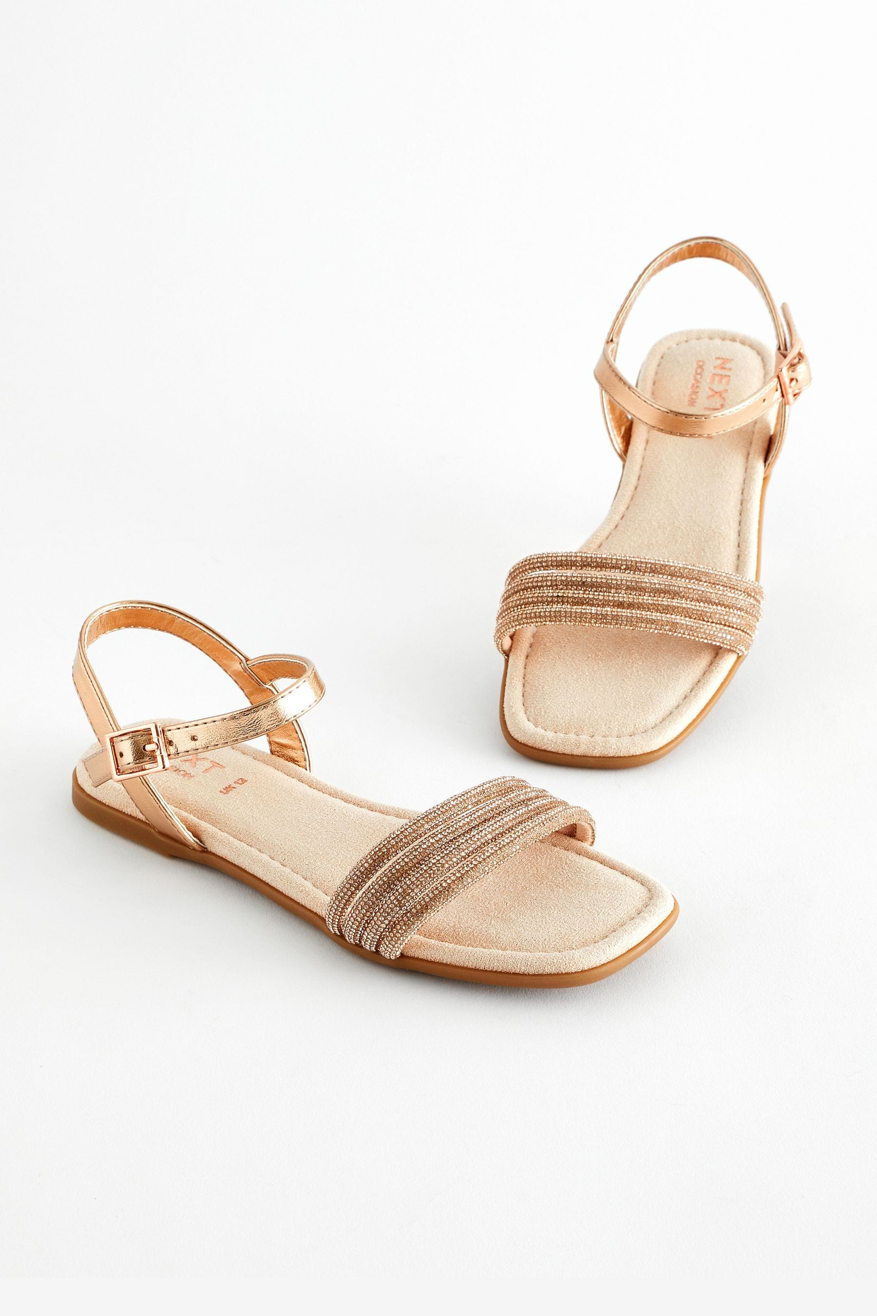 Rose gold summer sandals top