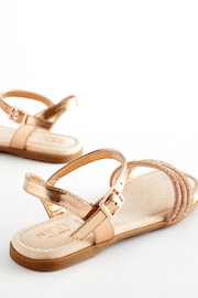 Rose Gold Glitter Occasion Sandals - Image 4 of 5