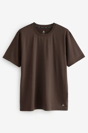 Chocolate Brown Active Gym and Training Textured T-Shirt - Image 6 of 8