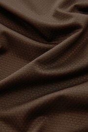 Chocolate Brown Active Gym and Training Textured T-Shirt - Image 8 of 8