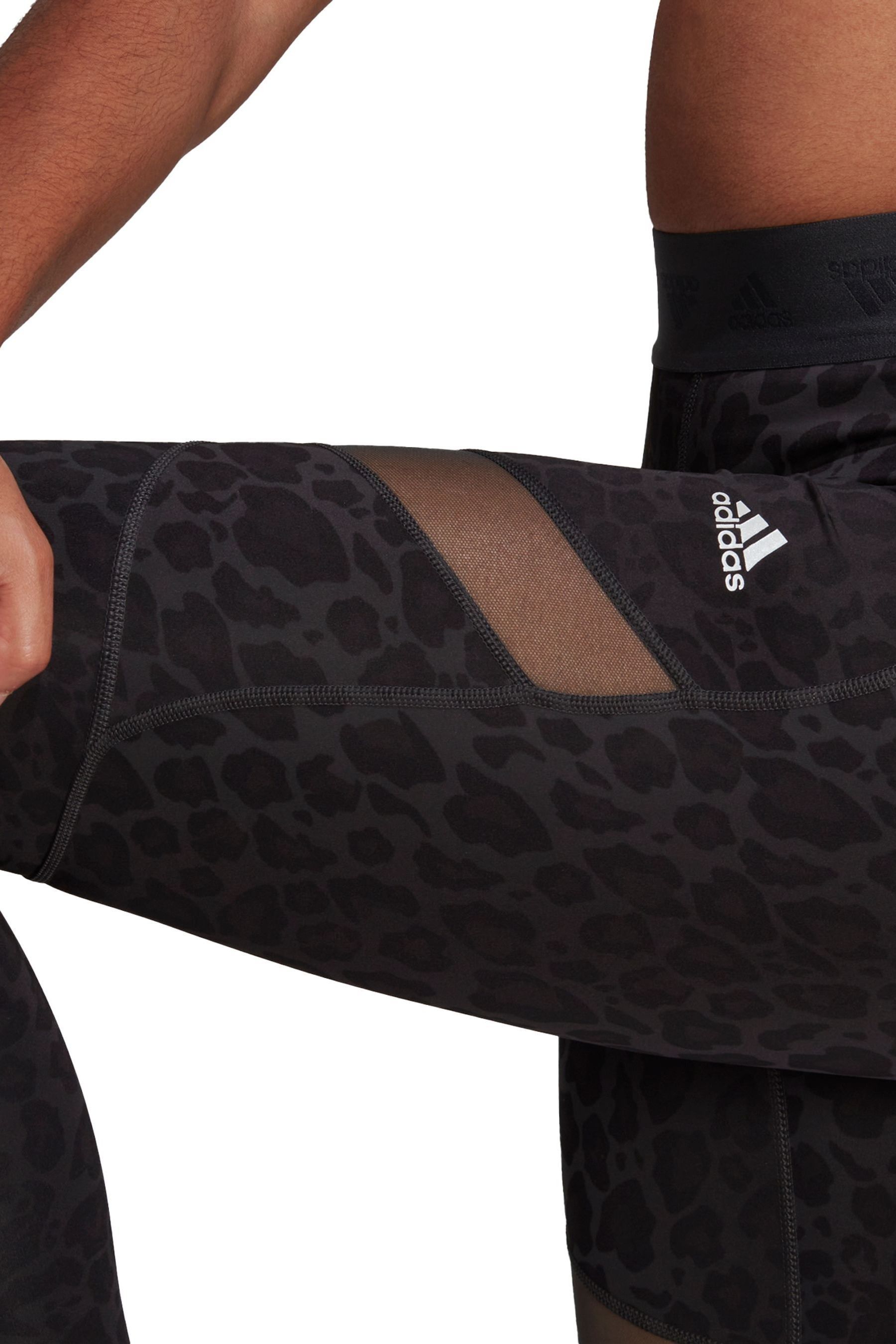 Buy adidas Black Train All Over Leopard Print Leggings from Next Luxembourg