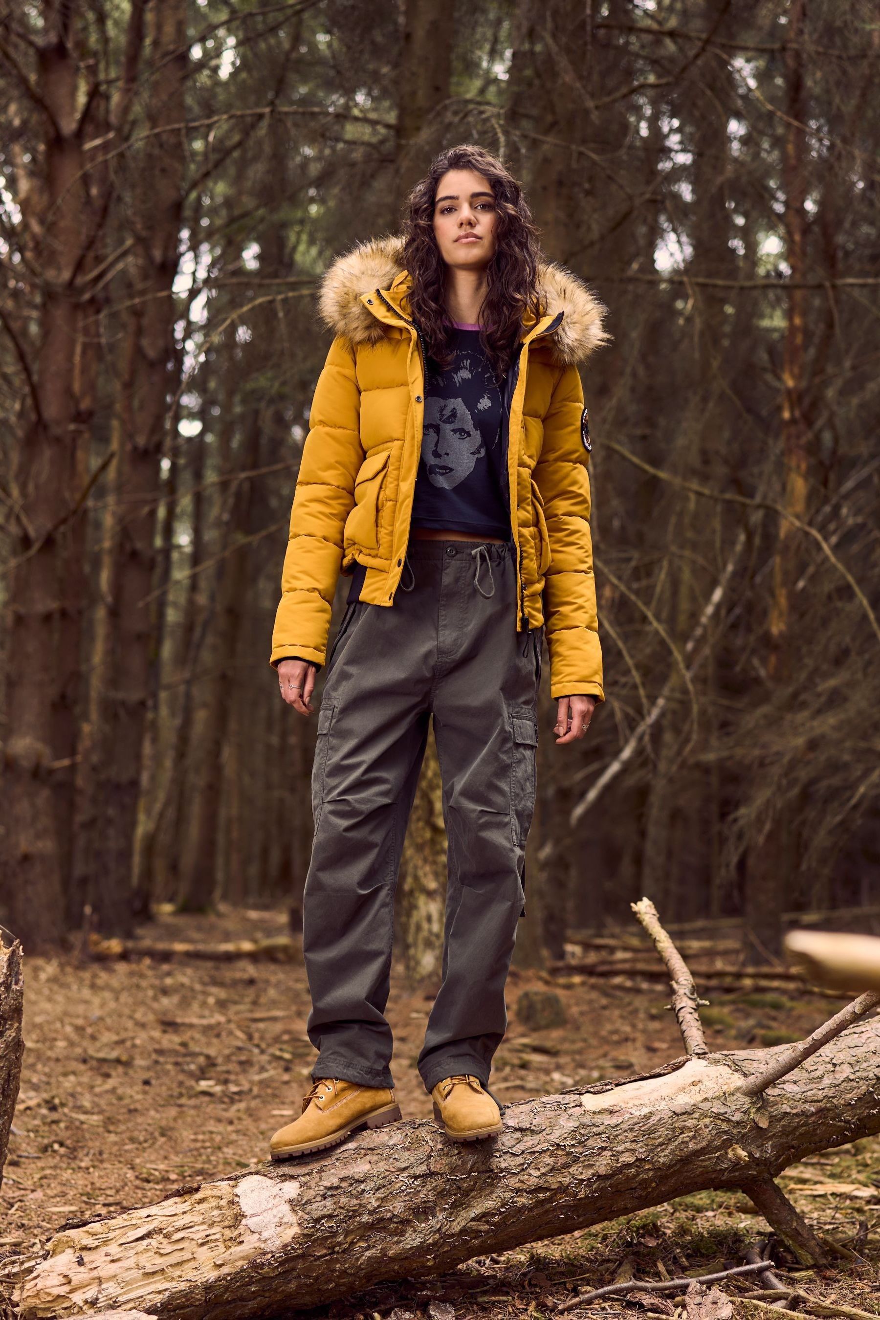 Superdry everest ella bomber jacket yellow online