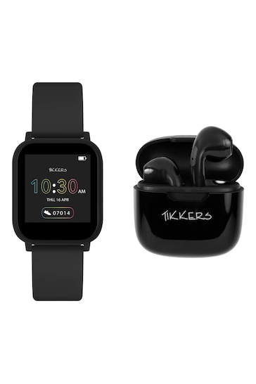 Peers Hardy Tikkers Teen Series 10 Black Smart Watch and Earbuds Set