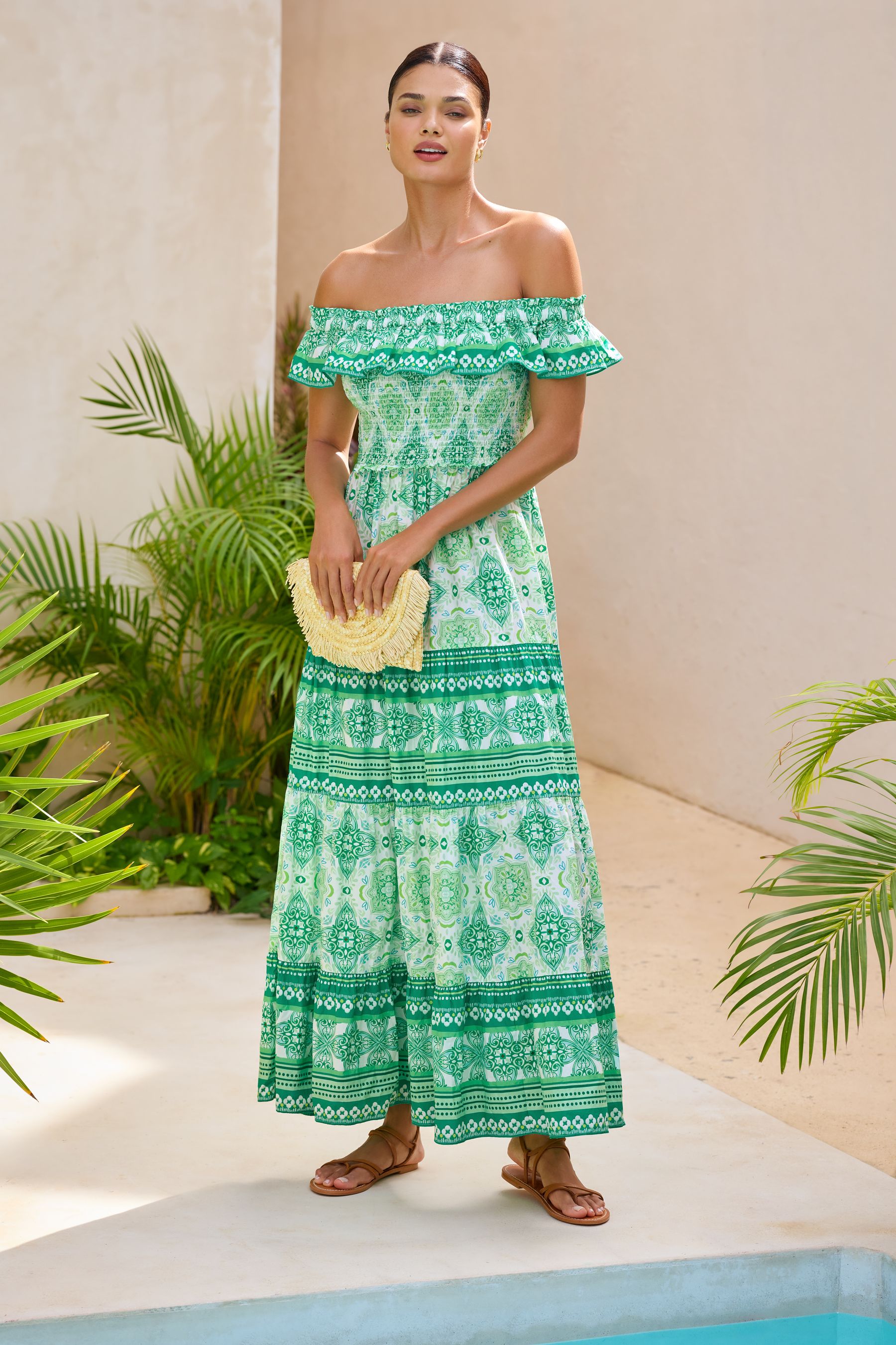 Lipsy lara print ruffle maxi dress cheap