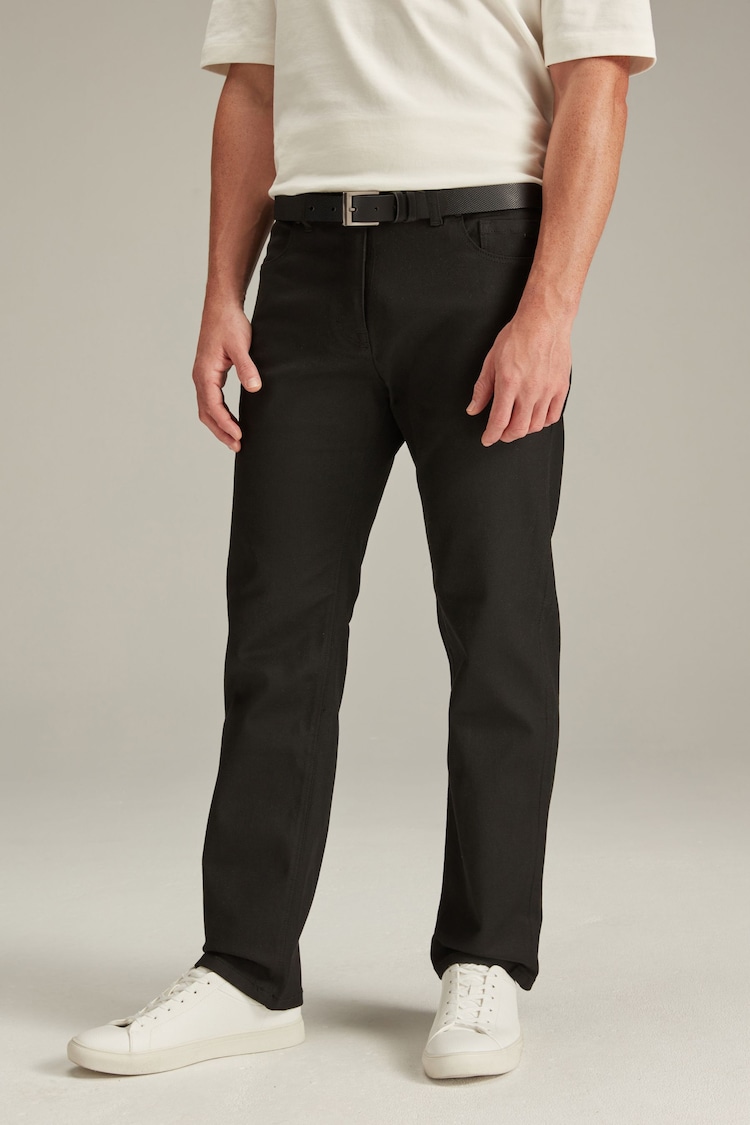 Forever Black Straight Fit Belted Authentic Jeans - Image 1 of 19