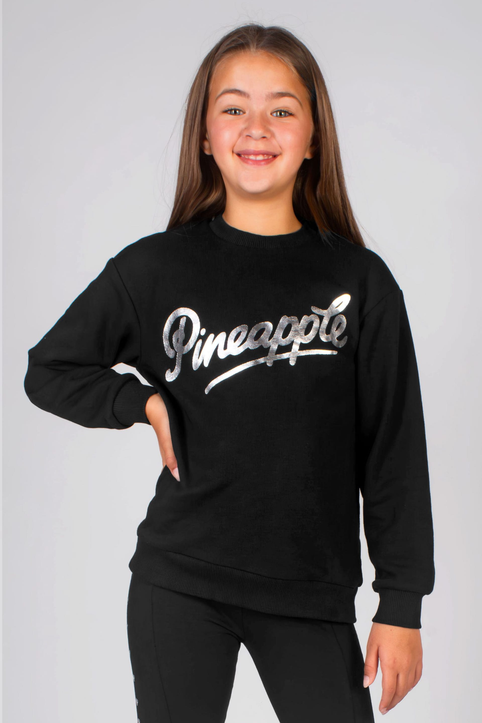 Pineapple Black Logo Girls Sweatshirt - Image 3 of 7