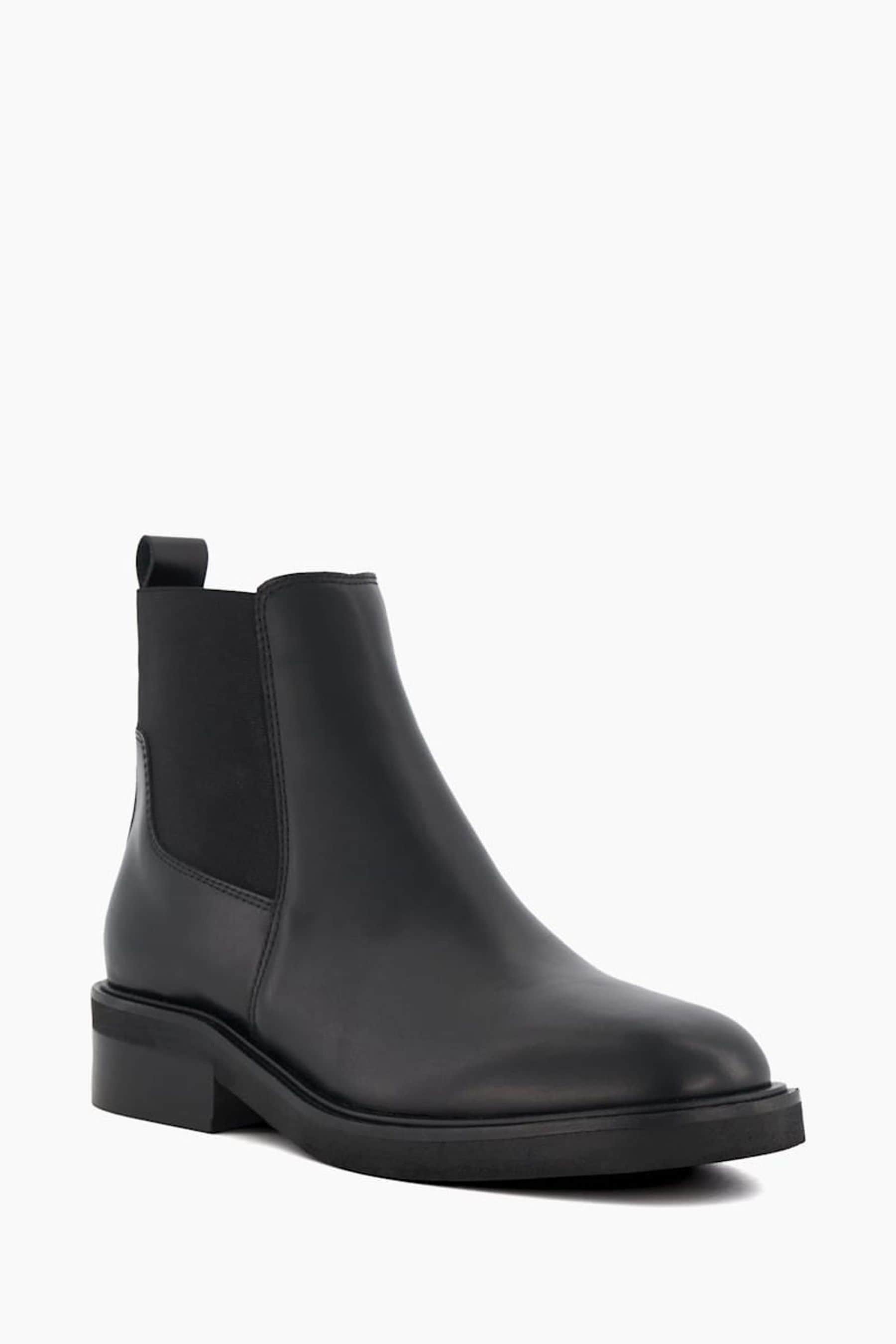 Buy Dune London Black Penney Square Toe Chelsea Boots from Next Luxembourg