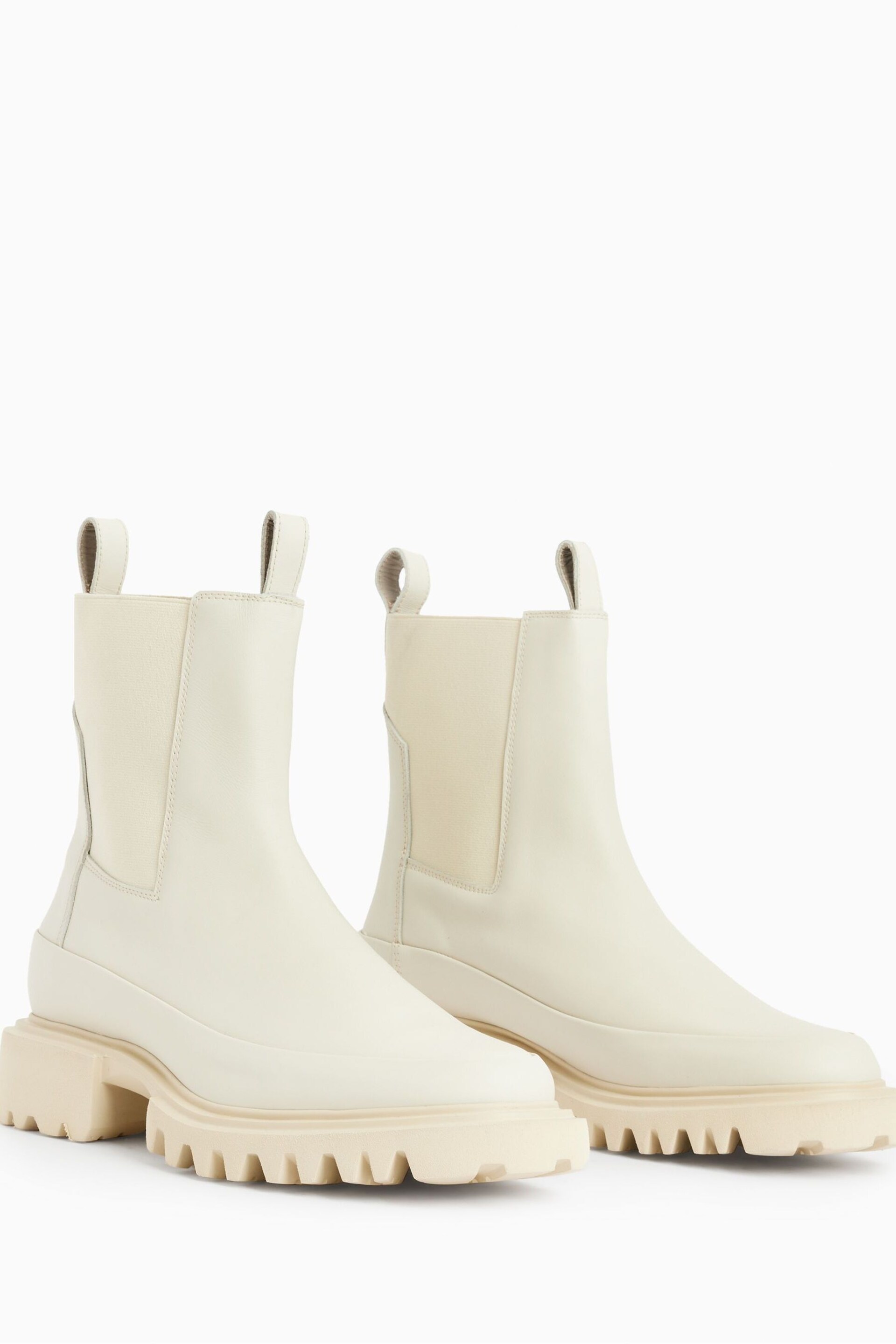 AllSaints White Harlee Boots - Image 2 of 5