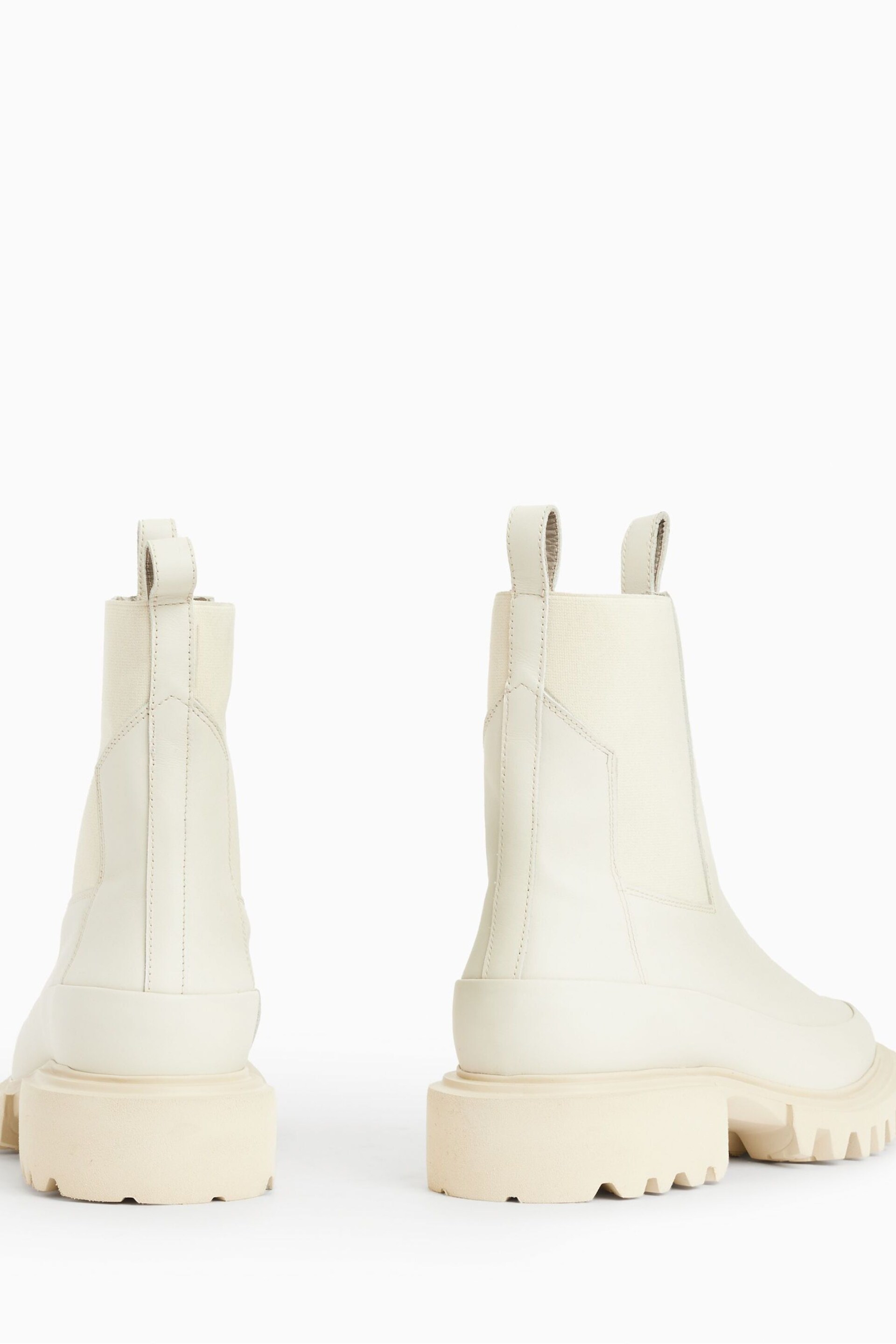 AllSaints White Harlee Boots - Image 3 of 5