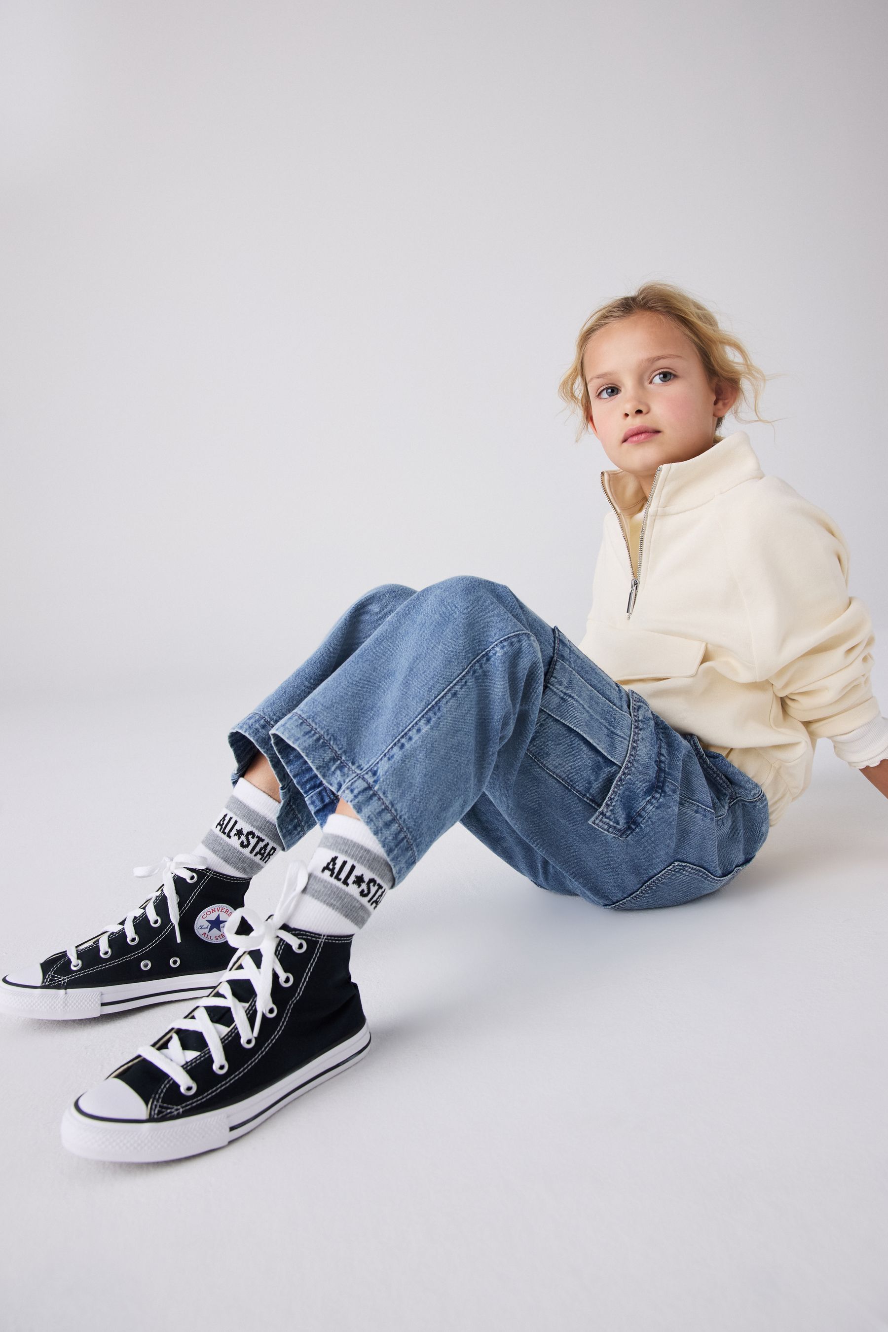 Buy Converse Black White Chuck Taylor High Top Junior Trainers from Next Germany