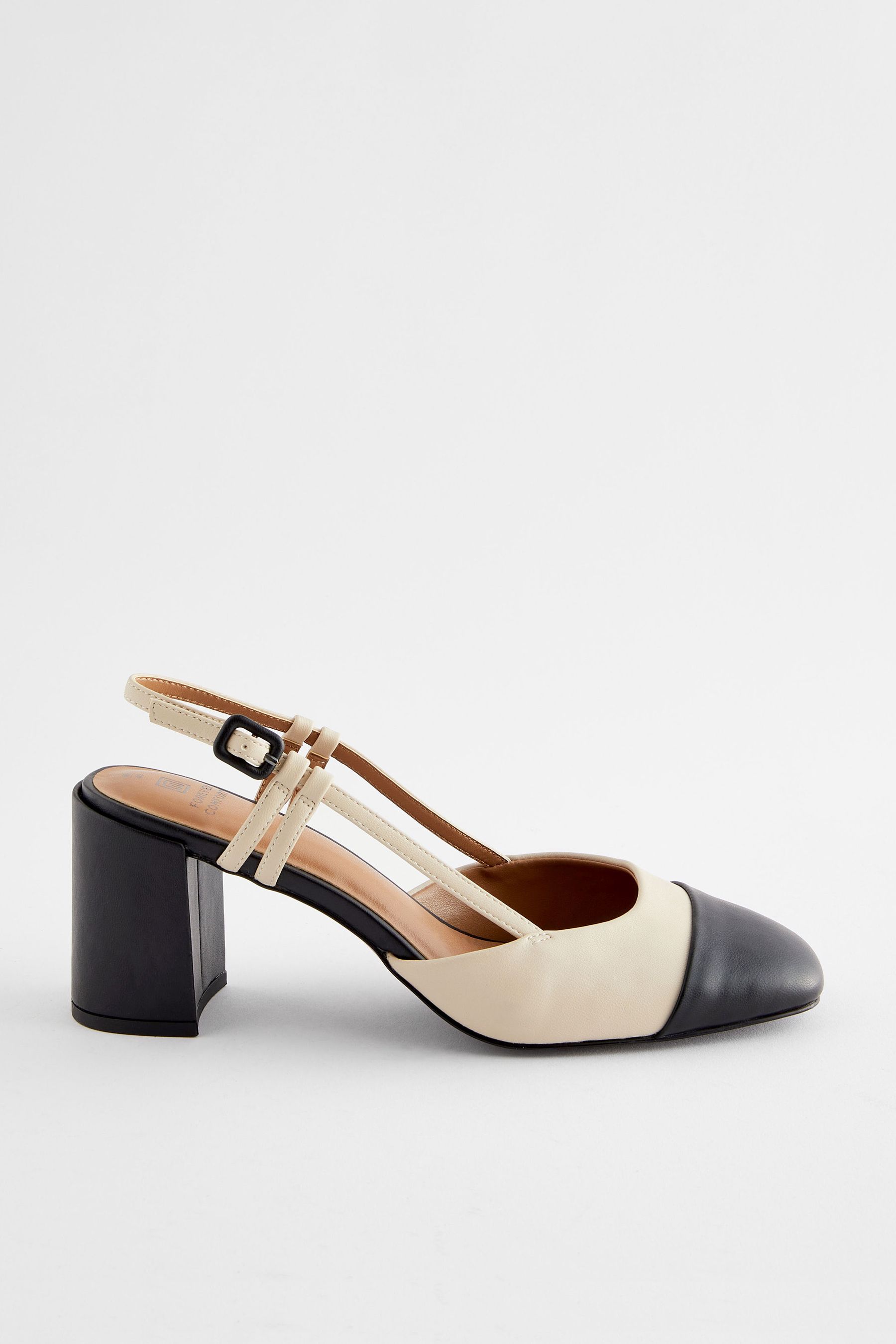 Chunky cheap heel slingback