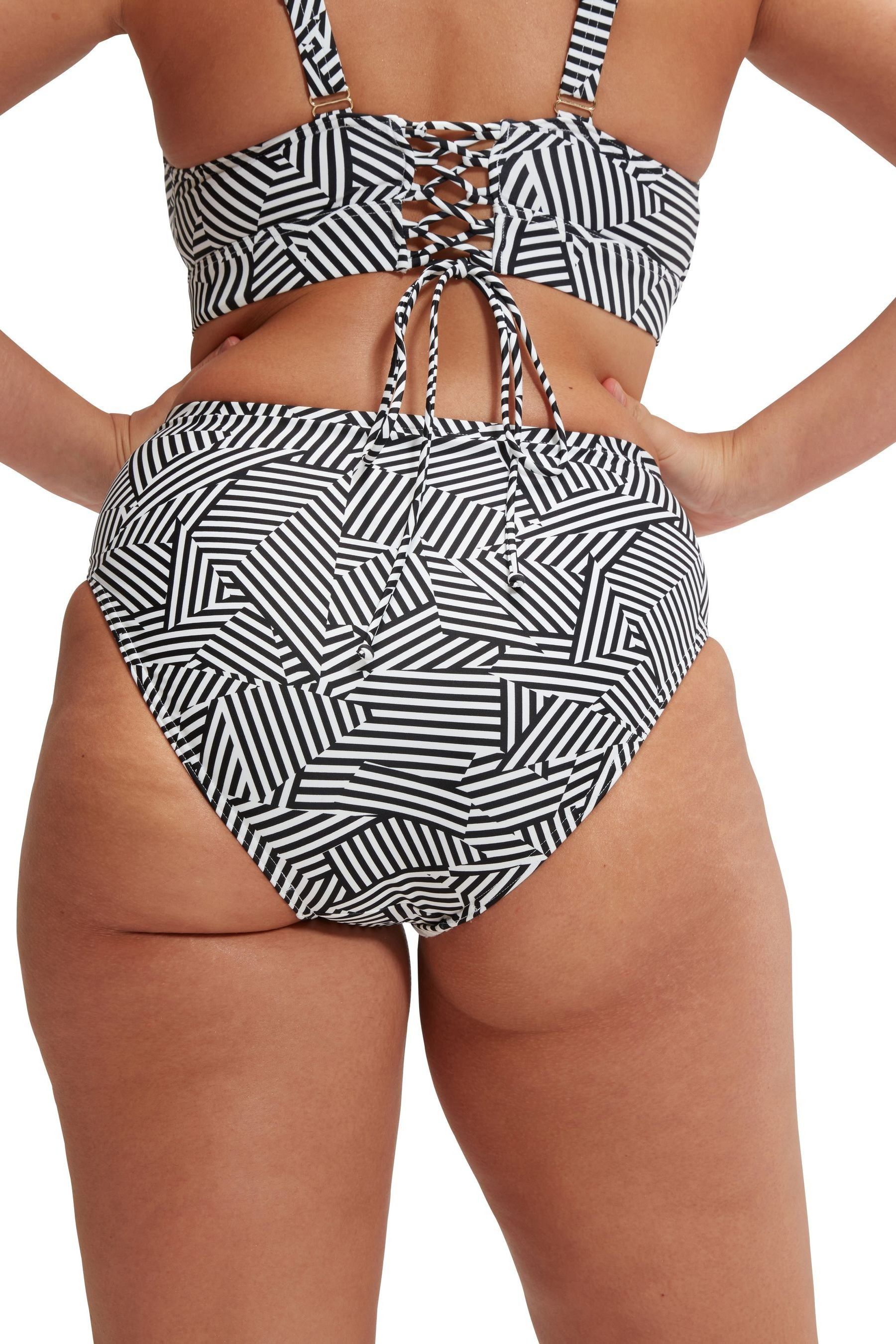 Buy Speedo Womens Shaping Printed High Waisted Black Briefs from