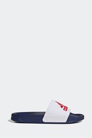 adidas White Sportswear Adilette Shower Slides - Image 1 of 9