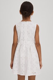 Reiss Ivory Mabel Teen Cotton Broderie Lace Dress - Image 5 of 6