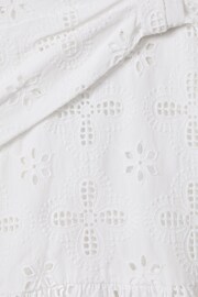Reiss Ivory Mabel Teen Cotton Broderie Lace Dress - Image 6 of 6