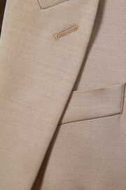 Reiss Gold Cole Satin Single Breasted Suit Blazer - Image 6 of 6