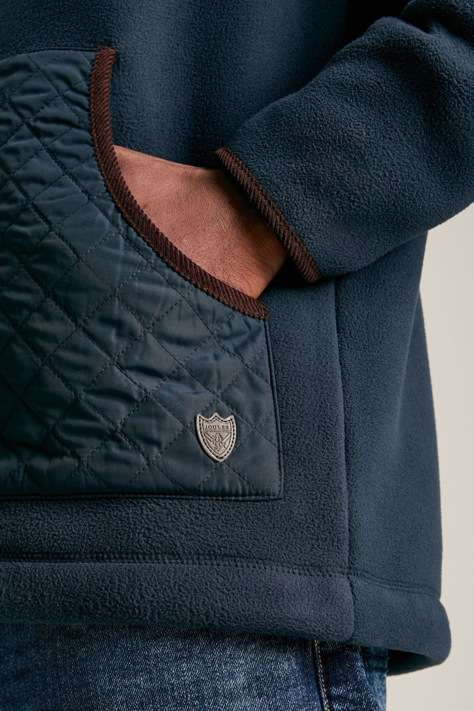 Joules Greenfield Navy Full Zip Fleece Jacket - Image 5 of 7