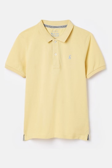 Joules Woody Yellow Pique Cotton Polo Shirt