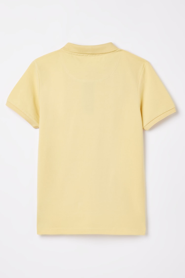 Joules Woody Yellow Pique Cotton Polo Shirt - Image 2 of 6