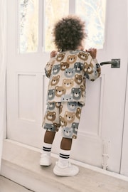 Neutral Drippy Bear Jersey Crew Neck Sweatshirt and Short Set (3mths-7yrs) (3mths-7yrs) - Image 2 of 3