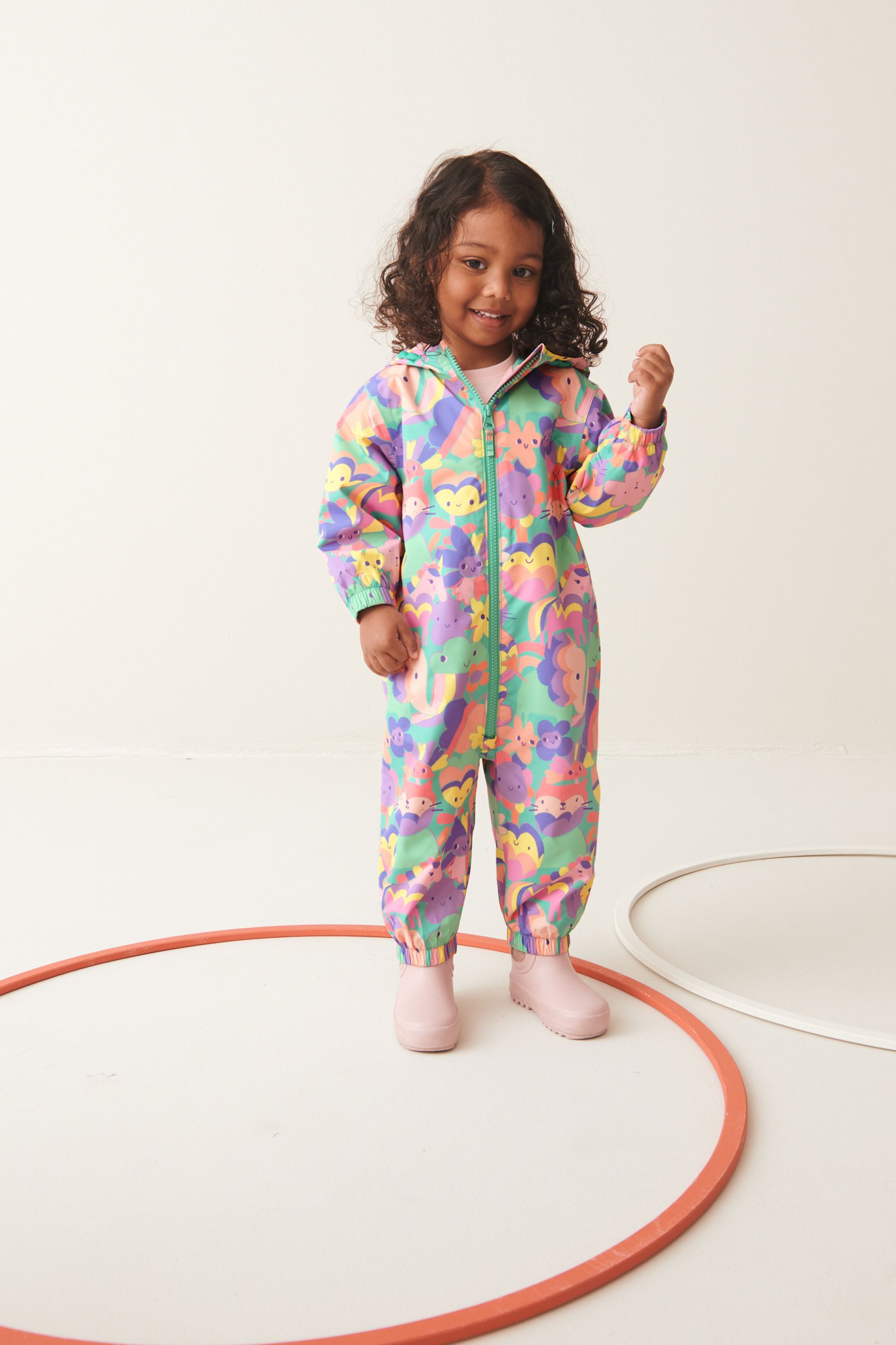 Buy Multi Lightweight Waterproof Fleece Lined Printed Puddlesuit