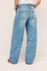 Bleach Denim Maternity Wide Leg Jeans - Image 4 of 9