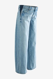 Bleach Denim Maternity Wide Leg Jeans - Image 7 of 9