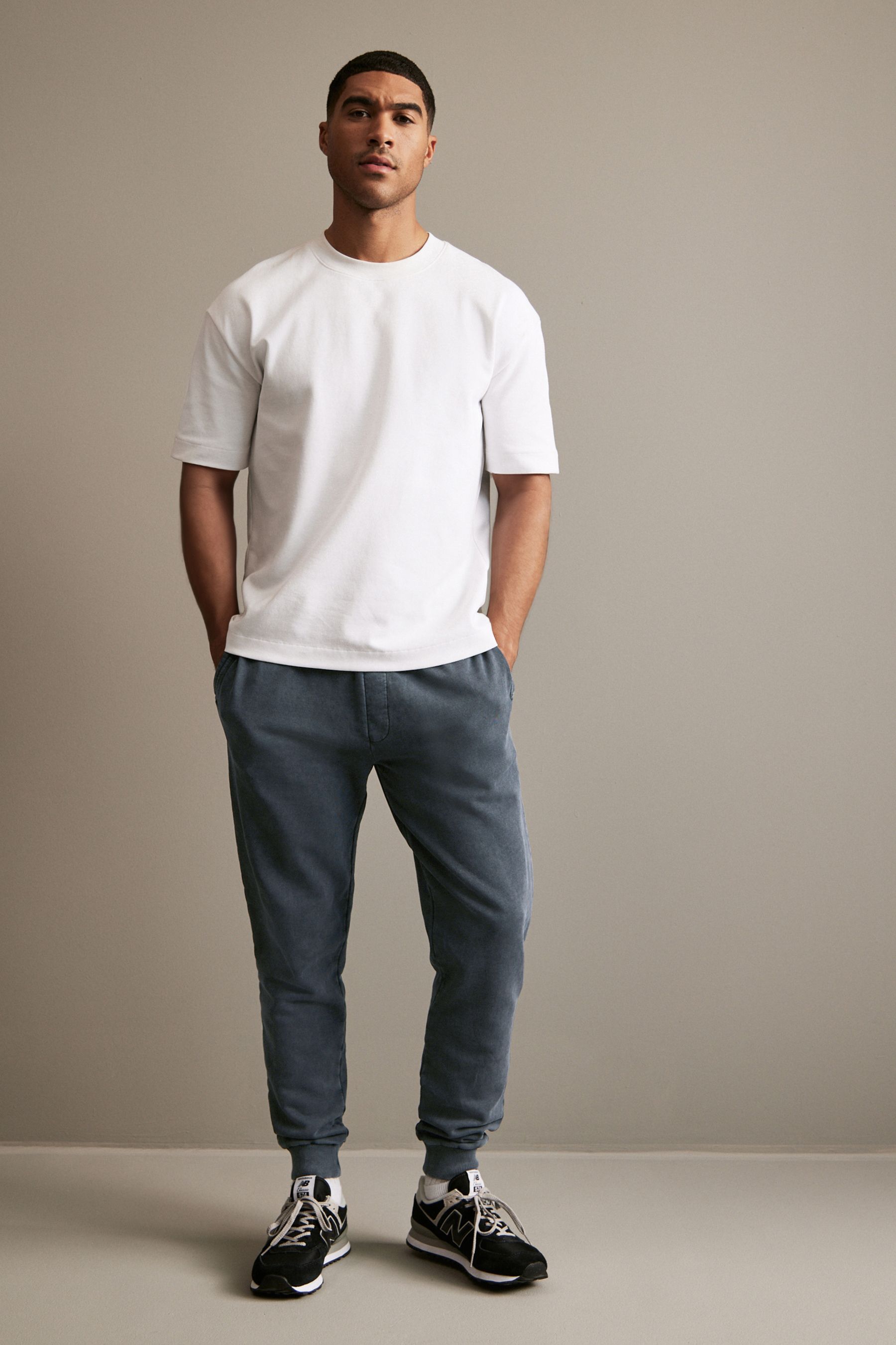 Buy Charcoal Grey Washed Joggers from Next Luxembourg