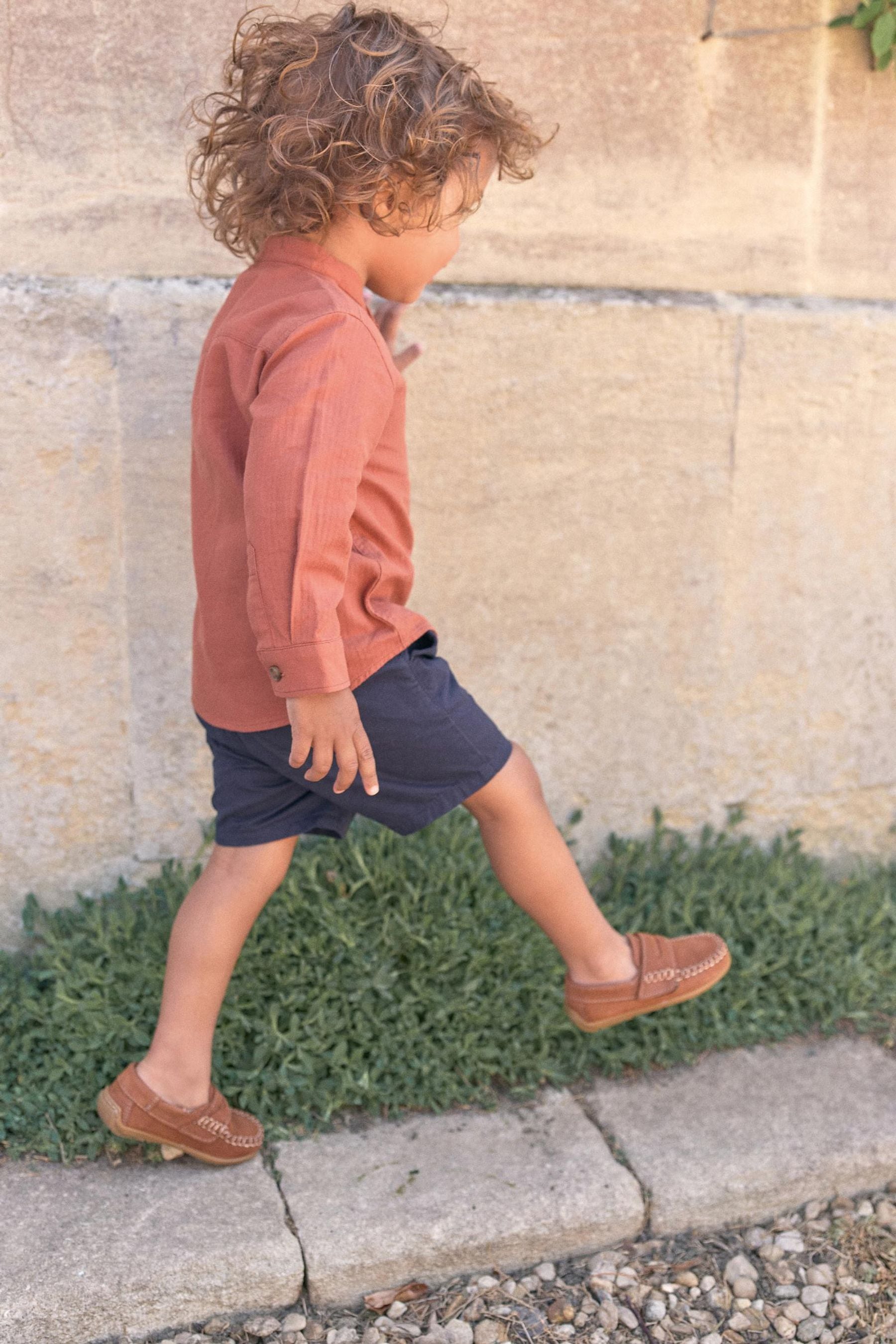 Soft leather penny loafers top