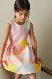 Reiss Multi Trinny Teen Pleated Scuba Dress - Image 3 of 5