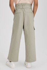 Reiss Khaki Bax Teen Textured Cargo Trousers - Image 5 of 6