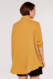 Apricot Mustard Yellow Tetra Oversized Shirt - Image 2 of 4