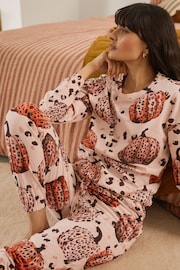 Animal Pumpkin Long Sleeve 100% Cotton Pyjamas - Image 2 of 8