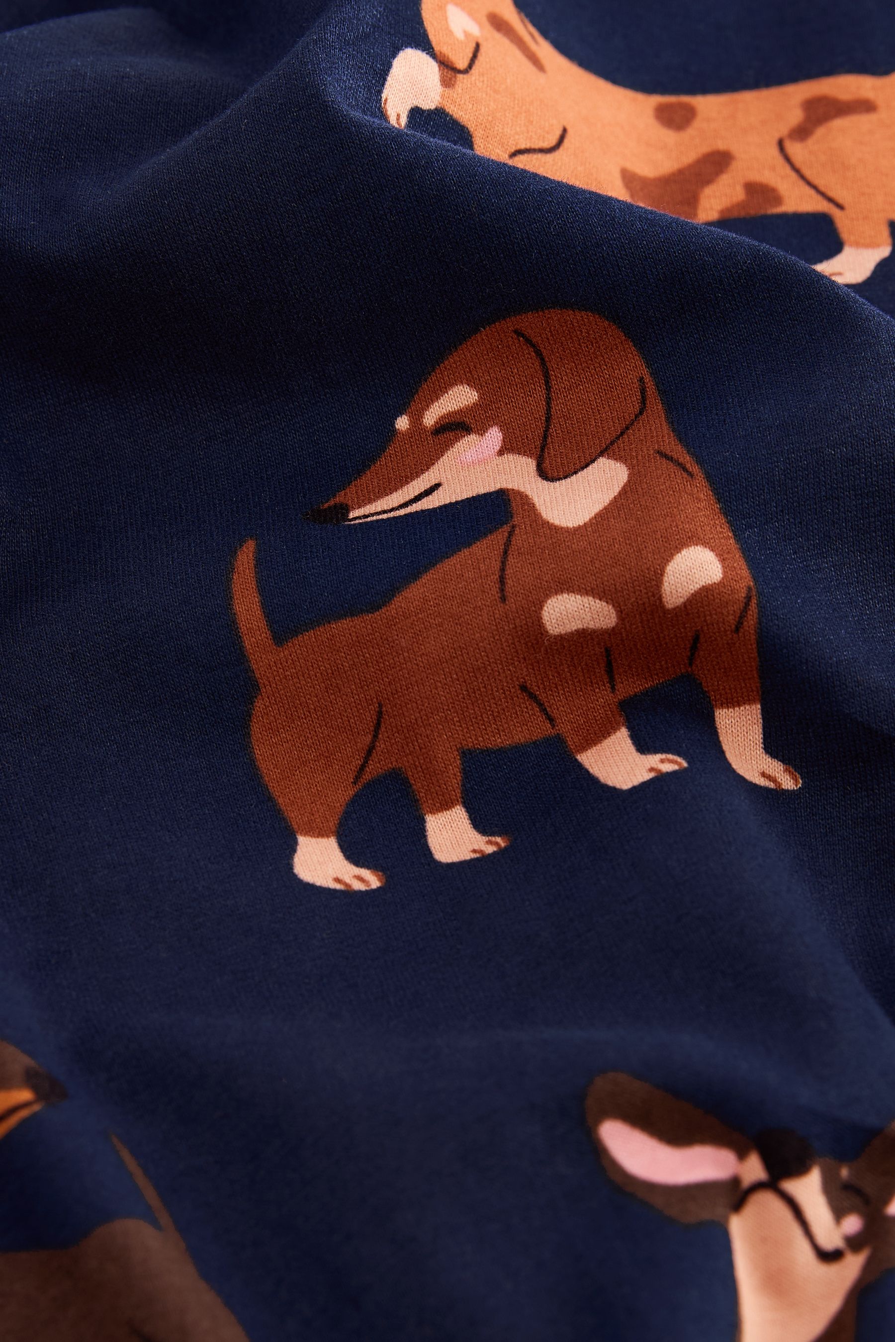 Buy Navy Blue Dachshund 100 Cotton Long Sleeve Pyjamas from the Next UK online shop