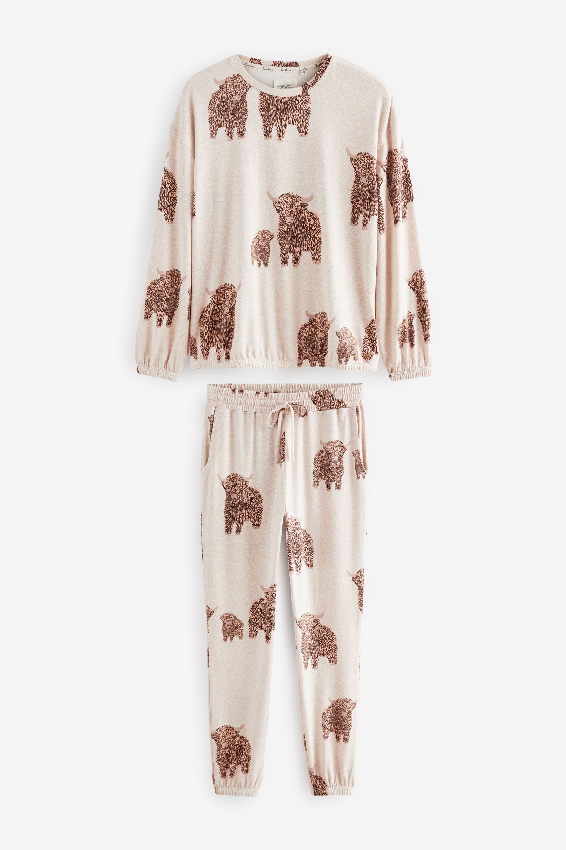 Buy Ecru Cream Hamish Cosy Long Sleeve Pyjamas from the Next UK online shop