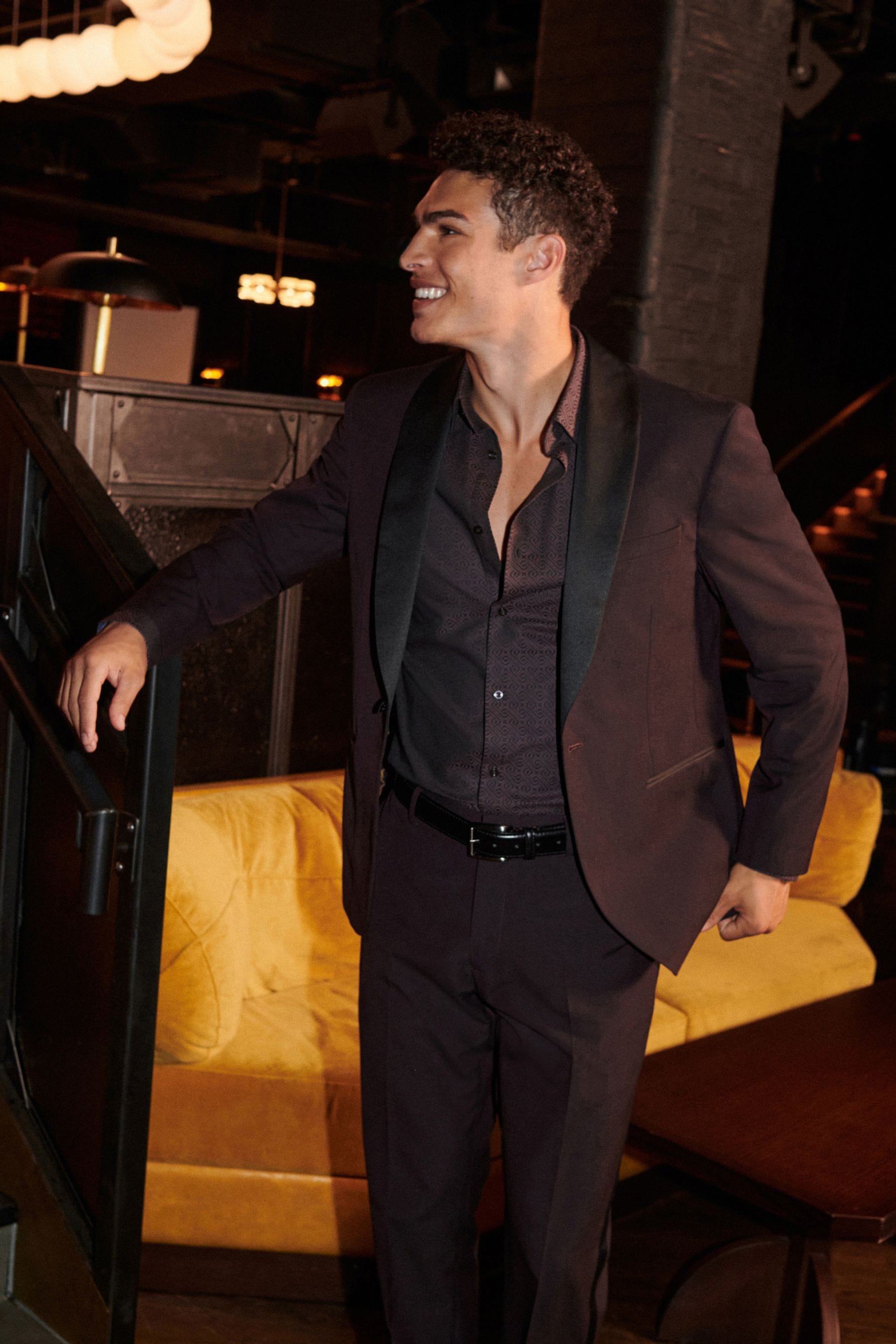 Burgundy Red Regular Tuxedo Suit Jacket