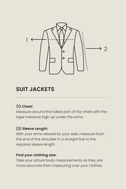 Charcoal Grey Tailored Textured Tuxedo Suit Jacket - Image 13 of 13